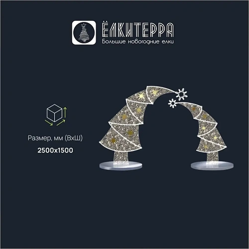 Полуарка световая новогодняя Ёлочка